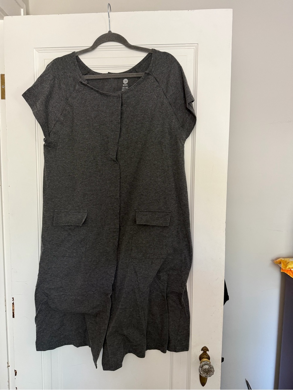 Kindred Bravely  Maternity Charcoal Gray Hospital Delivery/Postpartum Gown